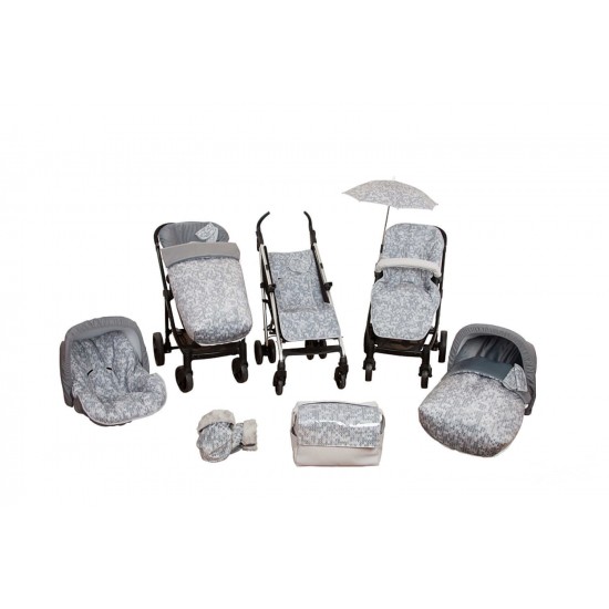 manoplas cremallera modelo polipiel gris [manoplascremallerapolipiel] -  36,76€ : Sacos silla paseo, Fundas para silla bebe
