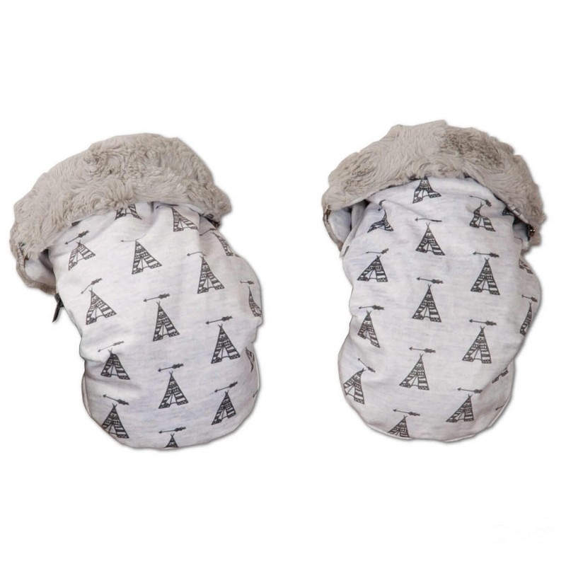 Gray Tepee Mittens