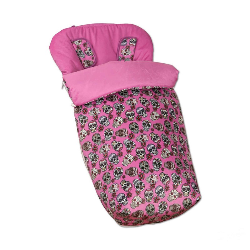 Sac de chaise Lovely Skull Fuchsia avec mitaines